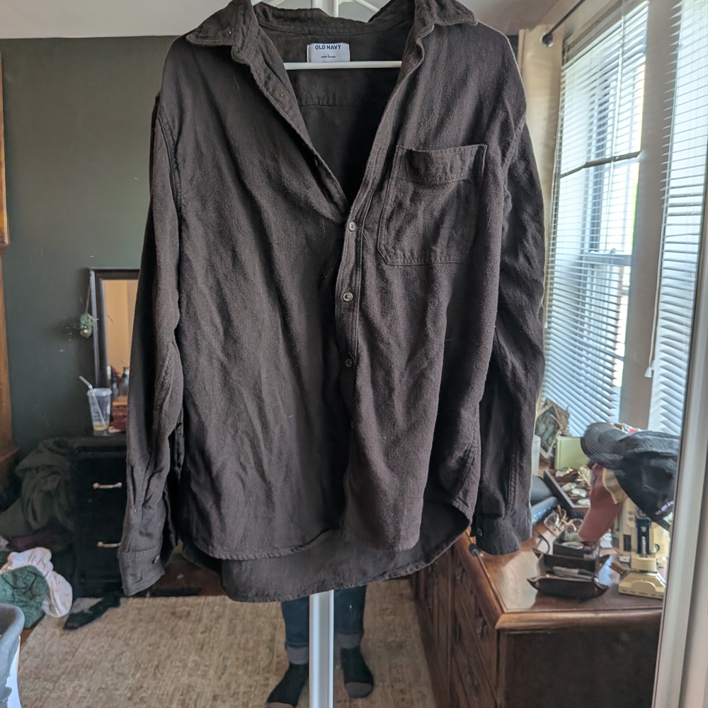 Old Navy Men's Dark Brown Shirt Jacket